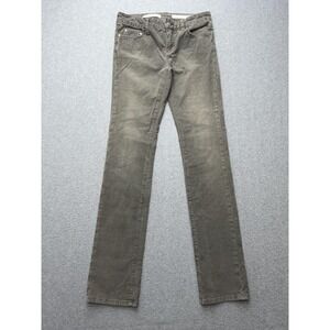 Pilcro And The Letterpress Parallel Pants Womens 27 Gray Corduroy Stretch Jeans
